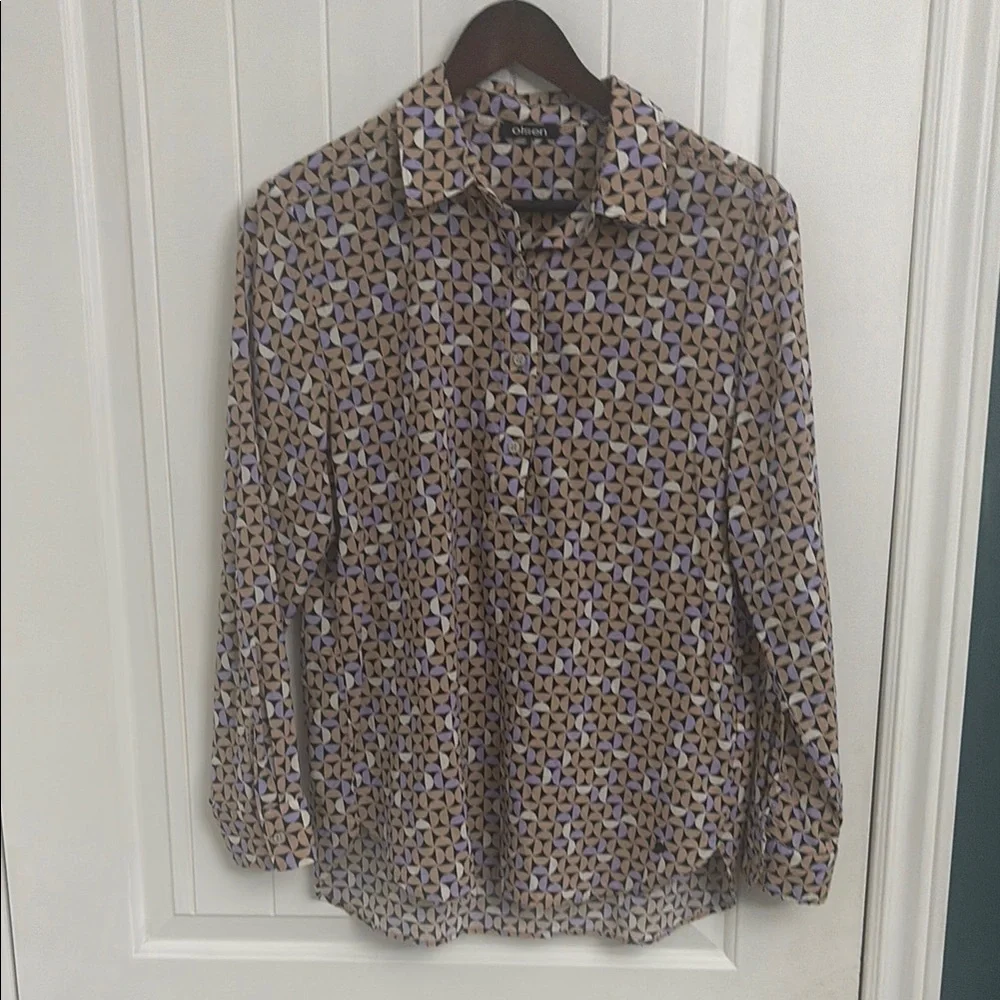 OLSEN Geometric Patterned Shirt - Picture 1 of 10
